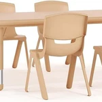 Flash Furniture Plastic Kids Activity Table W/ 6 Stackable Chairs. Fixed Price $190.00.