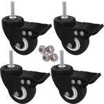 Mysit 2" Casters With Brake Lock Threaded Stem Bolt M10X25, Heavy Duty Swivel.... Fixed Price $29.44.