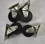 Lot Of 4 Richelieu Swivel Plate Caster Rubber Wheels 2" F25082 Genuine Oem. Fixed Price $16.99.