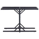 Outdoor Dining Table Patio Garden Wicker With Glass Top Pe Rattan Vidaxl. Fixed Price $140.99.