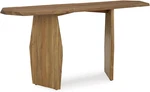 Rustic Solid Wood Console Sofa Table By Signature Design, Light Brown Finish. Fixed Price $698.99.