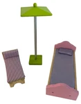 Kidkraft Wooden Bed Patio Furniture From Majestic Mansion Dollhouse. Fixed Price $19.95.