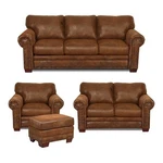 American Furniture Classics Buckskin 4-PIECE Microfiber Sofa Set Brown. Fixed Price $3660.26.