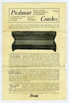Piedmont Cedar Chest & Upholstered Wardrobe Couch Brochure 1930'S. Fixed Price $21.97.