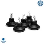Black Office Chair Glides - Set 5, Soft Rubber Floor Protectors. Fixed Price $32.67.