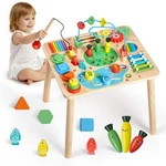 Vevor Toddler Learning Table For 6-36 Months 13 Wooden Activity Desk. Fixed Price $31.99.