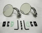 Chrome 3" Universal Door Edge Peep Mirrors W/ Short Arm Retro Street Rod Pair. Fixed Price $47.55.