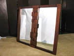 Rare Lane Furniture "mosaic Series" Brutalist Style Mirror W/ Patterned Veneers. Fixed Price $795.00.
