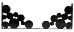 Ikea Ekby Mans Black Metal Wall Shelf Brackets Circles Dots 7" X 10" 501.687.04. Fixed Price $10.36.