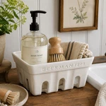 Beekman 1802 White Stoneware Berry Basket Ceramic Vanity Organizer. Fixed Price $20.00.