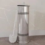 Bathroom Toilet Brush Holder Bright Chrome 15"H X 5"D Renovator's Supply. Fixed Price $62.99.