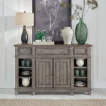 Liberty Furniture River Place Breakfront Server Dining Room Storage - Gray. Fixed Price $1534.81.