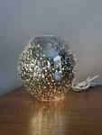 Ikea Knubbig Table Lamp Metallic Silver 7 Glass Globe Space Accent Light Round. Fixed Price $39.99.