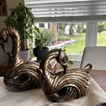 Uttermost Figurine Gold Color Swan Sculptures Set Of 2. Fixed Price $120.00.