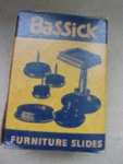 Bassick Furniture Slides Old Box Bridgeport Connecticut Vintage. Fixed Price $8.00.