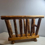 Vintage Rustic Hickory Log Magazine Rack Holder Country Cabincore Vinyl Storage. Fixed Price $47.17.