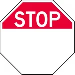 Lyle ST-100-6HA Stop Sign, 6" W, H, Recycled Aluminum, Red, White. Fixed Price $20.39.