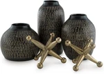 Signature Design By Ashley Vinburn Contemporary Indoor Metal Dots Vase And Sculp. Fixed Price $145.99.