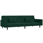 2-SEATER Sofa Bed With Two Pillows Accent Loveseat Couch Black Velvet Vidaxl. Fixed Price $222.99.