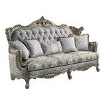 Acme Furniture Miliani Tufted Fabric & Wood Sofa With 5 Pillows In Gray/bronze. Fixed Price $2064.60.