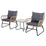 Northlight 3-PIECE Santa Cruz Rattan Outdoor Patio Chat Set With Cushions. Fixed Price $410.49.