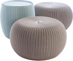 Urban Knit Pouf Ottoman Set Of 2 With Storage Table For Patio And Room Cor -. Fixed Price $247.13.
