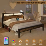 Bed Fame Full/queen/king With Wooden Storage Headboard And Charging Station. Fixed Price $158.39.