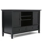 Simpli Home Warm Shaker Wood 47" Transitional Media Stand In Black For Tvs.... Fixed Price $559.80.