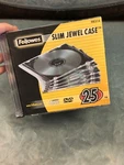 Fellowes Slim Jewel Case Cd Dvd Clear/black Sealed Pack Of 25. Fixed Price $9.95.