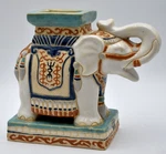 Vintage 1960'S Ceramic Glazed Elephant Garden Plant Stand Art Asia South Vietnam. Fixed Price $72.00.
