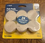 Waxman Soft Touch 1-1/2 Self-stick 24 Round Felt Pads Bonus Pack #0310988. Fixed Price $5.99.