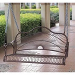International Caravan Sun Ray Iron Patio Porch Swing Bronze. Fixed Price $278.35.