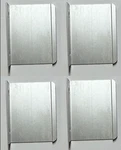 4X Ikea Handles Angled Aluminum Part # 114311. Fixed Price $11.98.