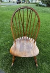 Nichols & Stone Co Low Back Windsor Maple Rocking Chair, Gardner ANTIQUE#20. Fixed Price $325.00.