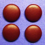 4 Burgundy Maroon Genuine Leather Covered Buttons , Metal Loop Made Usa 1". Fixed Price $17.05.