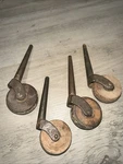 Antique Wood & Steel Furniture Dresser Table Caster Wheels. 4.5 Inch. Fixed Price $20.00.