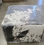 Yyth Cow Print Cube Ottoman Home Bench Classy Footstool - Brown. Fixed Price $54.99.