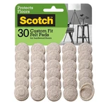 Scotch Fit Felt Pads, Customize Size From 0.75" 1.5" In, 30 Rou.... Fixed Price $14.08.