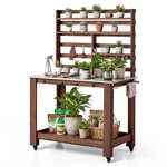 Vevor Potting Bench Outdoor Gardening Workstation Stainless Steel Tabletop. Fixed Price $183.99.