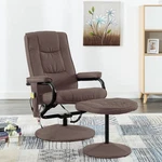 Massage Recliner Brown Polyester Standard Swivel. Fixed Price $190.65.