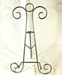 Easel Display Stand Xl Large Size Scroll Design Dark Silver Folding. Fixed Price $34.99.