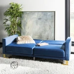 Safavieh Tribeca Foldable Sofa Bed Navy / Brass. Fixed Price $548.27.