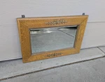 Antique Mclagen Mission Arts & Crafts Quartersawn Tiger Oak Wood Wall Mirror. Fixed Price $450.00.