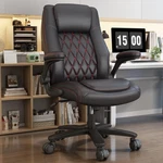 Big And Tall Office Chair 400LBS Pu Desk With Rubber Wheel For Home. Fixed Price $155.99.