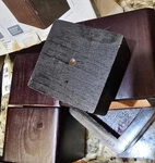 4 " Richards Homewares Stackable Mahogany Wood Bed Lifters. Fixed Price $25.55.
