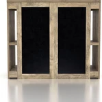 Ivor Farmhouse 48" Bar Table With 5 Open Shelves - Weathered Oak Brown. Fixed Price $376.99.