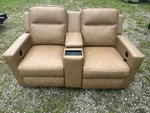 Lippert 62" Reclining Sofa Chaise Theatre Seating Brown Couch Bed Rv Motorhome. Fixed Price $1000.00.
