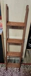 Vintage Rustic 54X13" Country Solid Wood Bunk Loft Bed Angled Ladder With Hooks. Fixed Price $125.00.