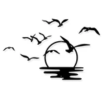 Black Flock Of Birds Metal Wall Art, Flying Decor Modern Art.... Fixed Price $37.27.