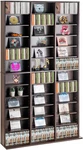 Espresso Media Storage Cabinet - Adjustable Dvd & Cd Organizer For Movies Game. Fixed Price $199.99.